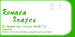 renata krajcs business card